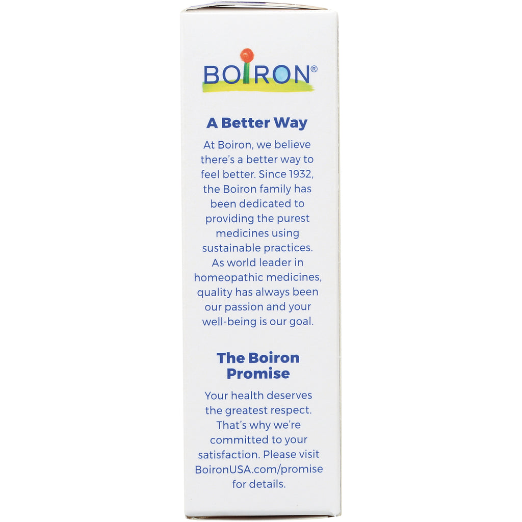 BRN124 | Side panel showing Boiron logo, A Better Way and The Boiron Promise text about brand commitment - Thumbnail