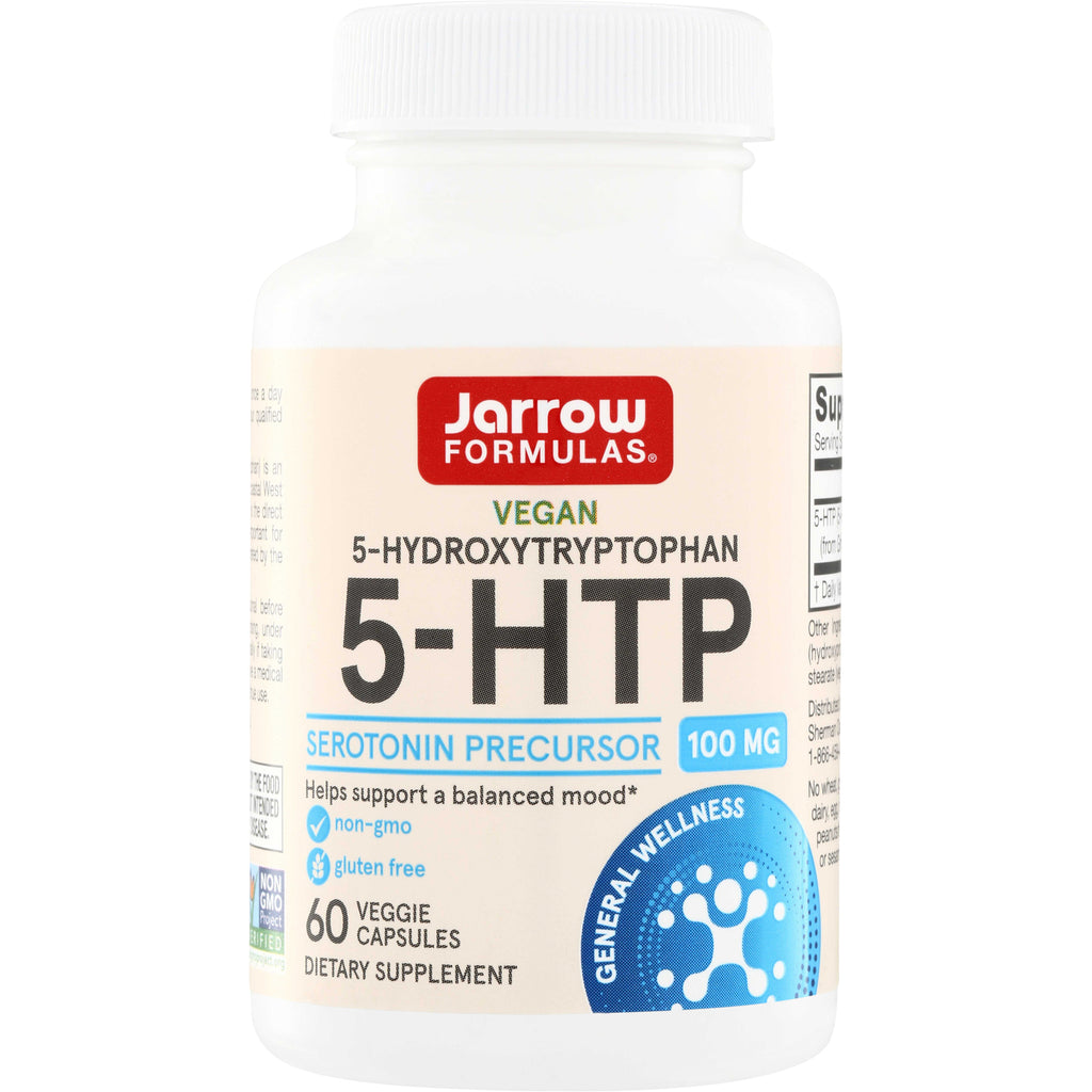 JR001 | Jarrow Formulas Vegan 5-HTP 100 mg serotonin precursor, 60 veggie capsules - Thumbnail