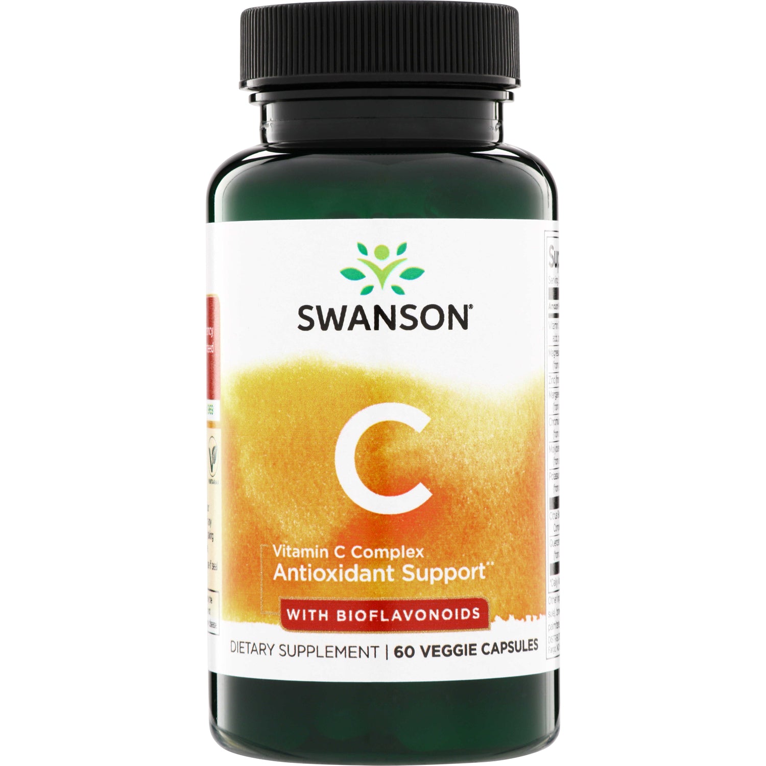 SWU833 | Swanson Vitamin C Complex with Bioflavonoids for Antioxidant Support, 60 veggie capsules