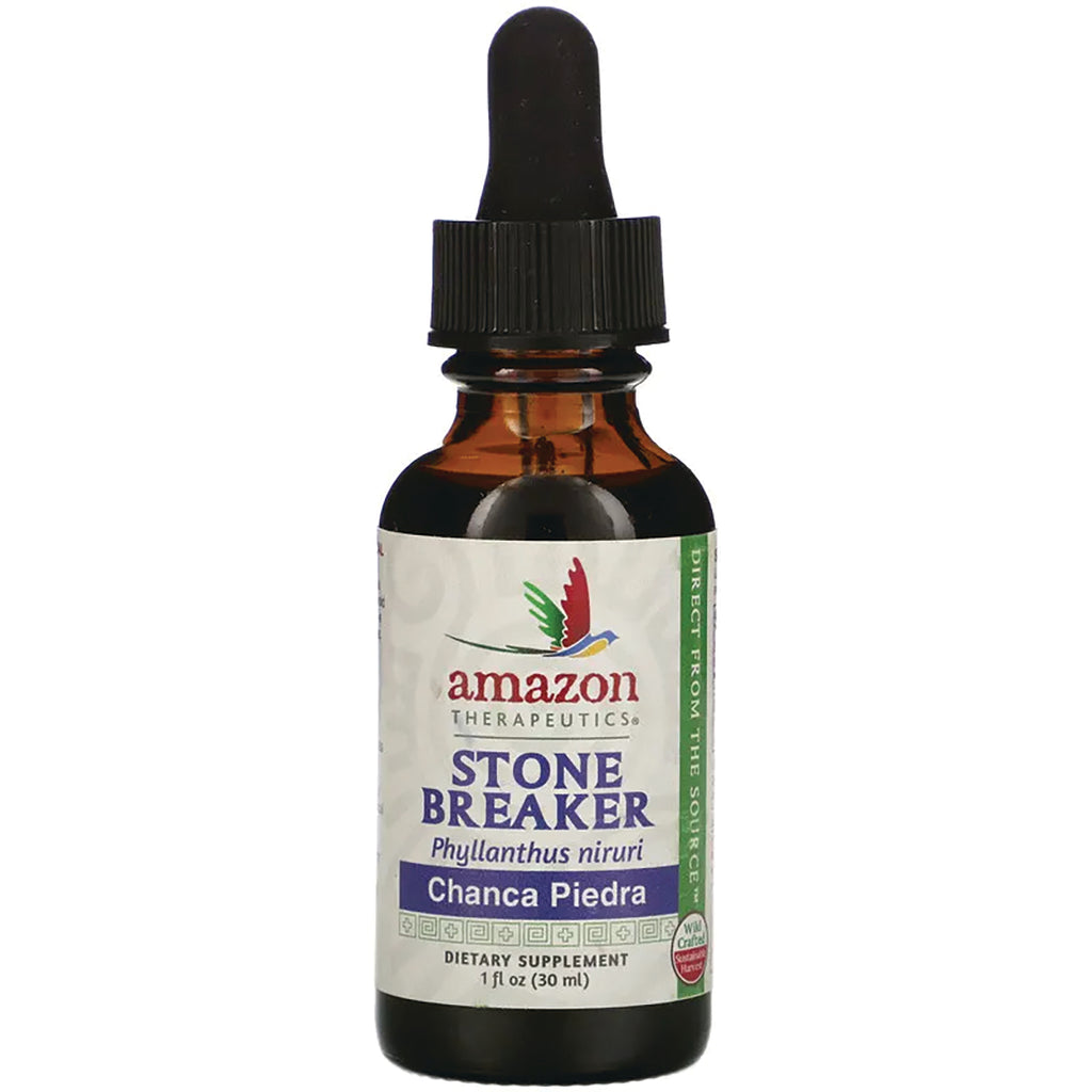 AMT010 | Amazon Therapeutics Stone Breaker Chanca Piedra dietary supplement dropper bottle, 1 fl oz (30 ml) - Thumbnail
