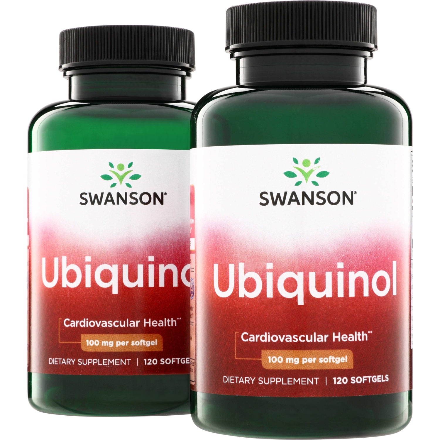 SWU1087 | Swanson Ubiquinol dietary supplement, 100 mg per softgel, 120 softgels bottle front