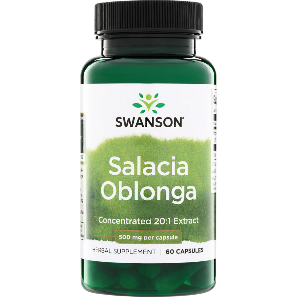 SWH207 | Swanson Salacia Oblonga 500 mg per capsule, Concentrated 20:1 Extract, 60 capsules bottle - Thumbnail