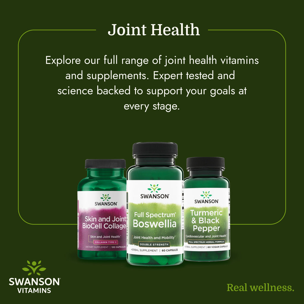 SW1589 | Swanson joint health vitamins and supplements with three product bottles - Thumbnail