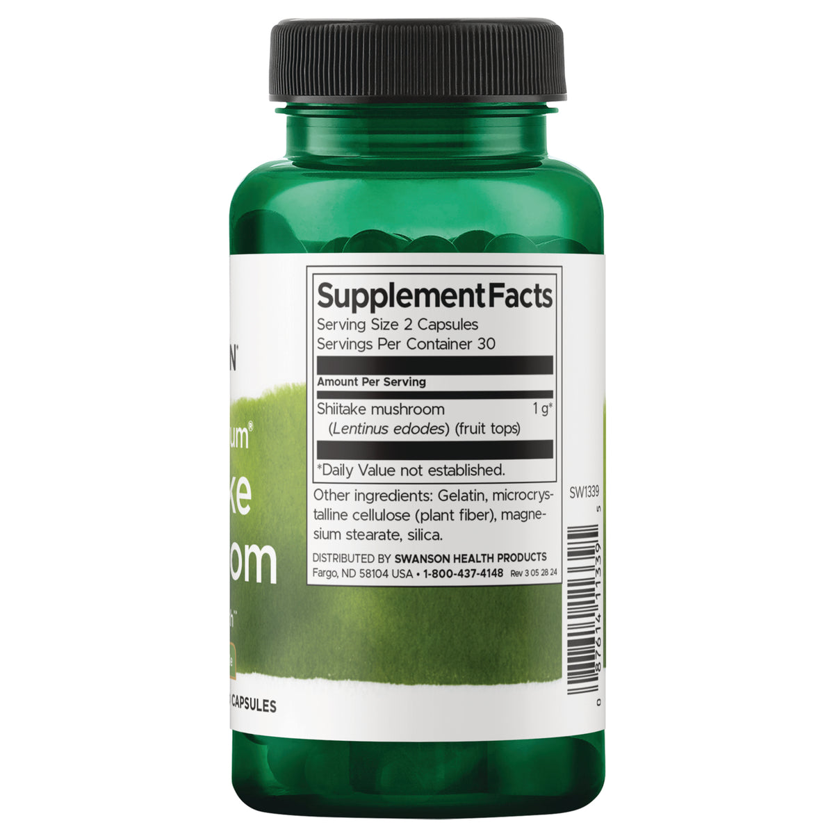 SW1339 | Back label with Supplement Facts