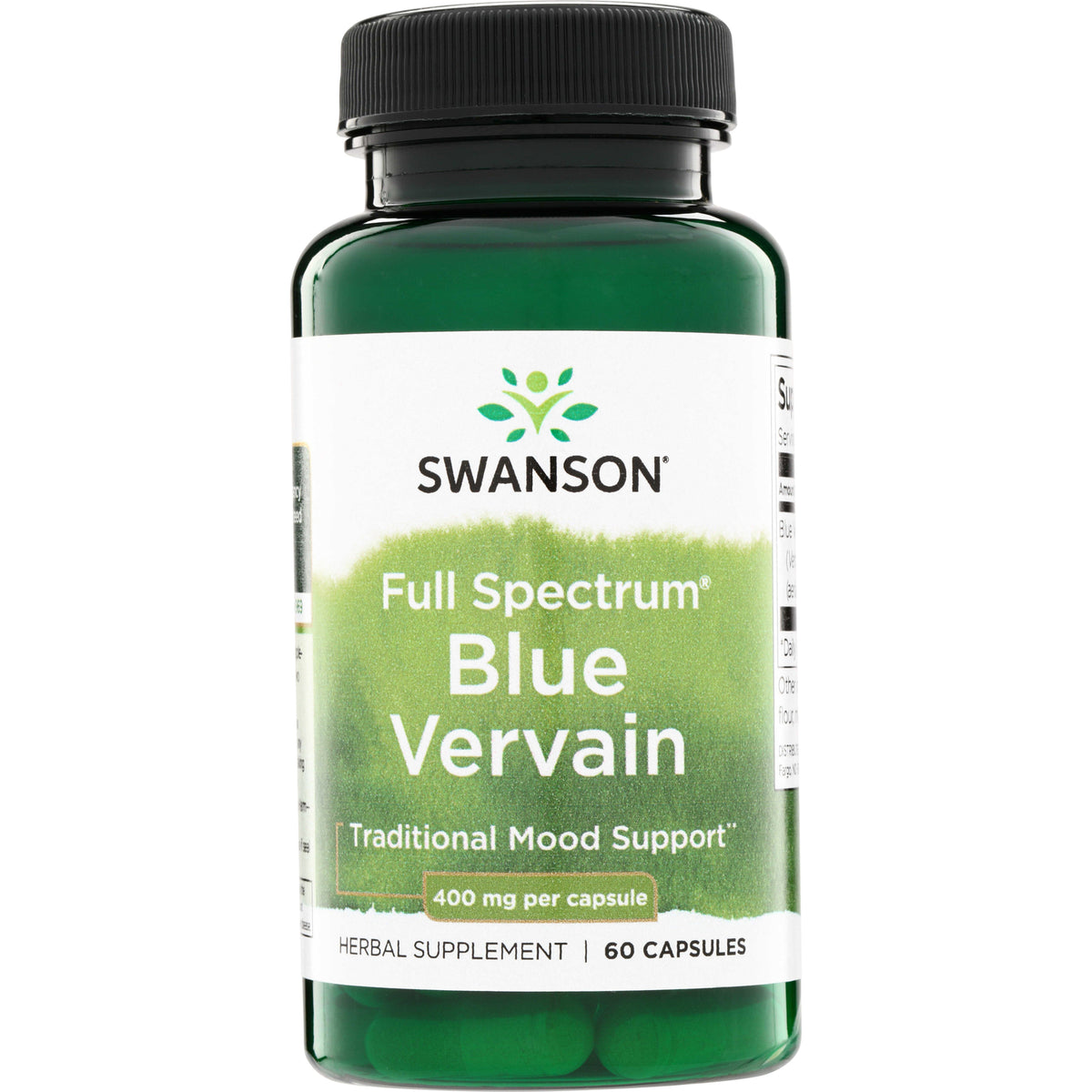 SW1300 | Swanson Full Spectrum Blue Vervain, Traditional Mood Support, 400 mg per capsule, 60 capsules