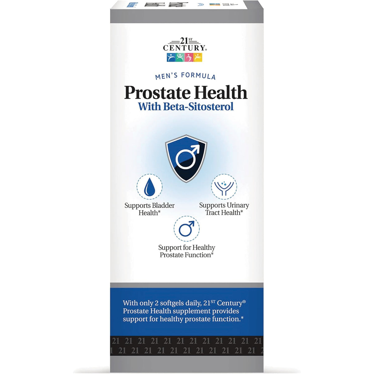 CNT290 | back panel of 21st Century Prostate Health with Beta-Sitosterol listing supports bladder, urinary tract, and prostate function