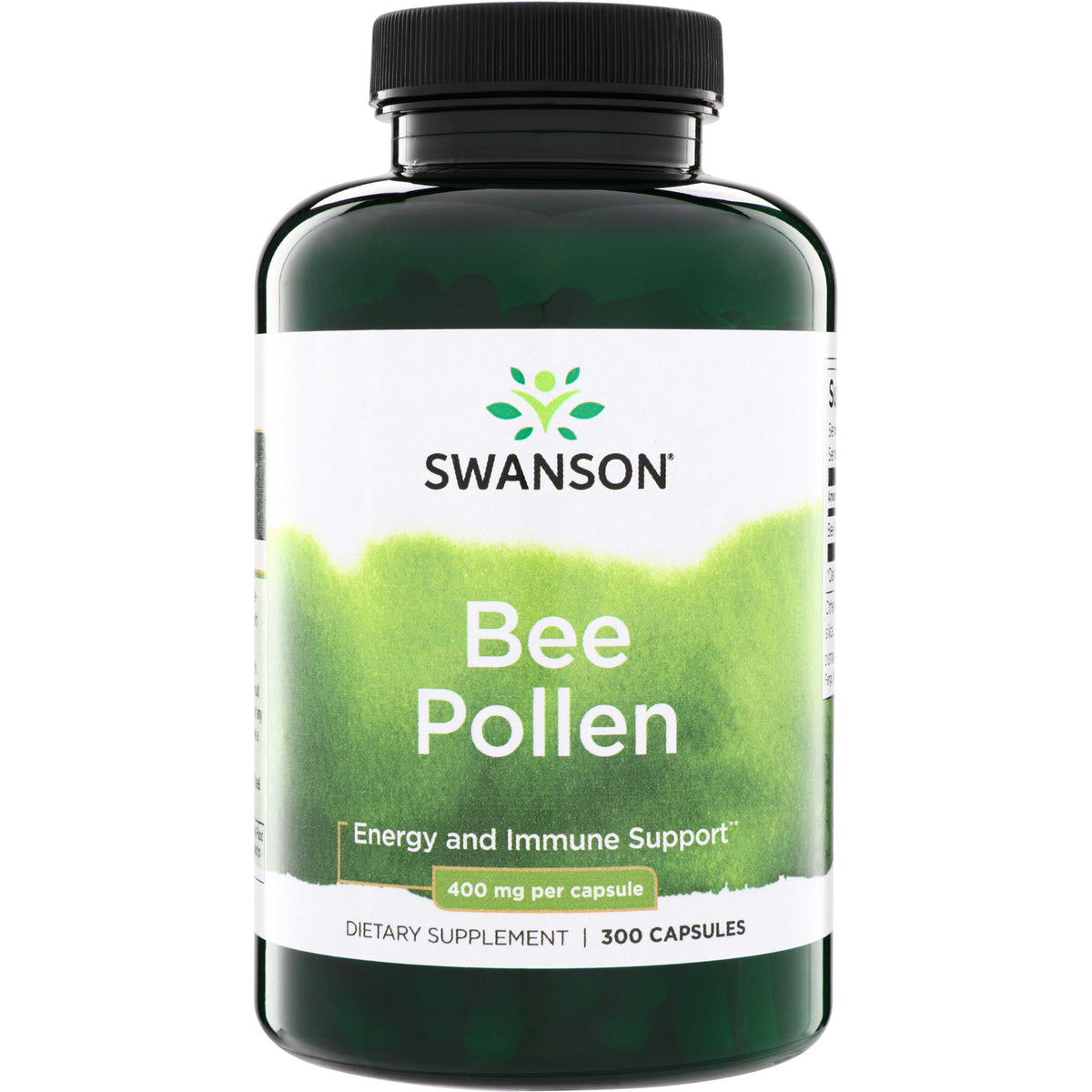 SW317 | Swanson Bee Pollen, Energy and Immune Support, 400 mg per capsule, 300 capsules