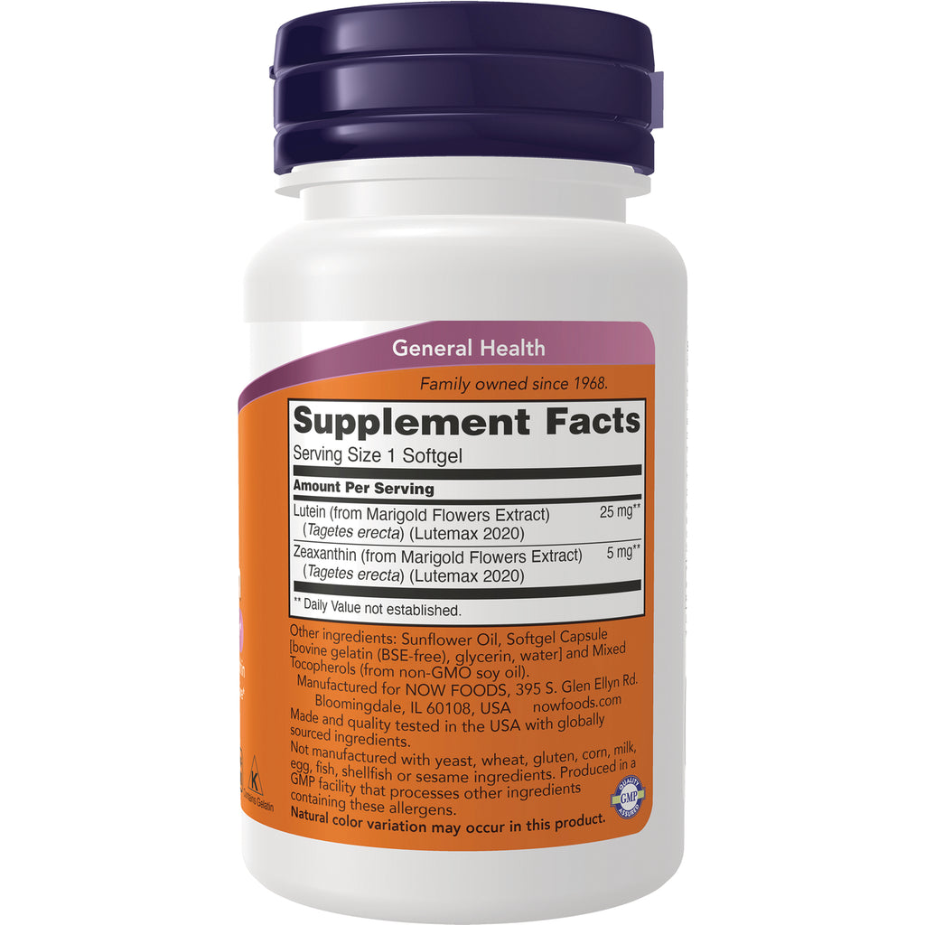NWF1329 | back of white supplement bottle showing Supplement Facts panel, serving size 1 softgel and ingredients - Thumbnail