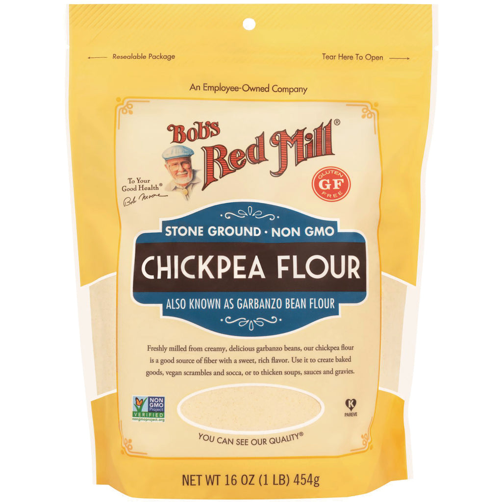 BOB447 | Bob's Red Mill Chickpea Flour pouch, stone ground non GMO, net wt 16 oz - Thumbnail