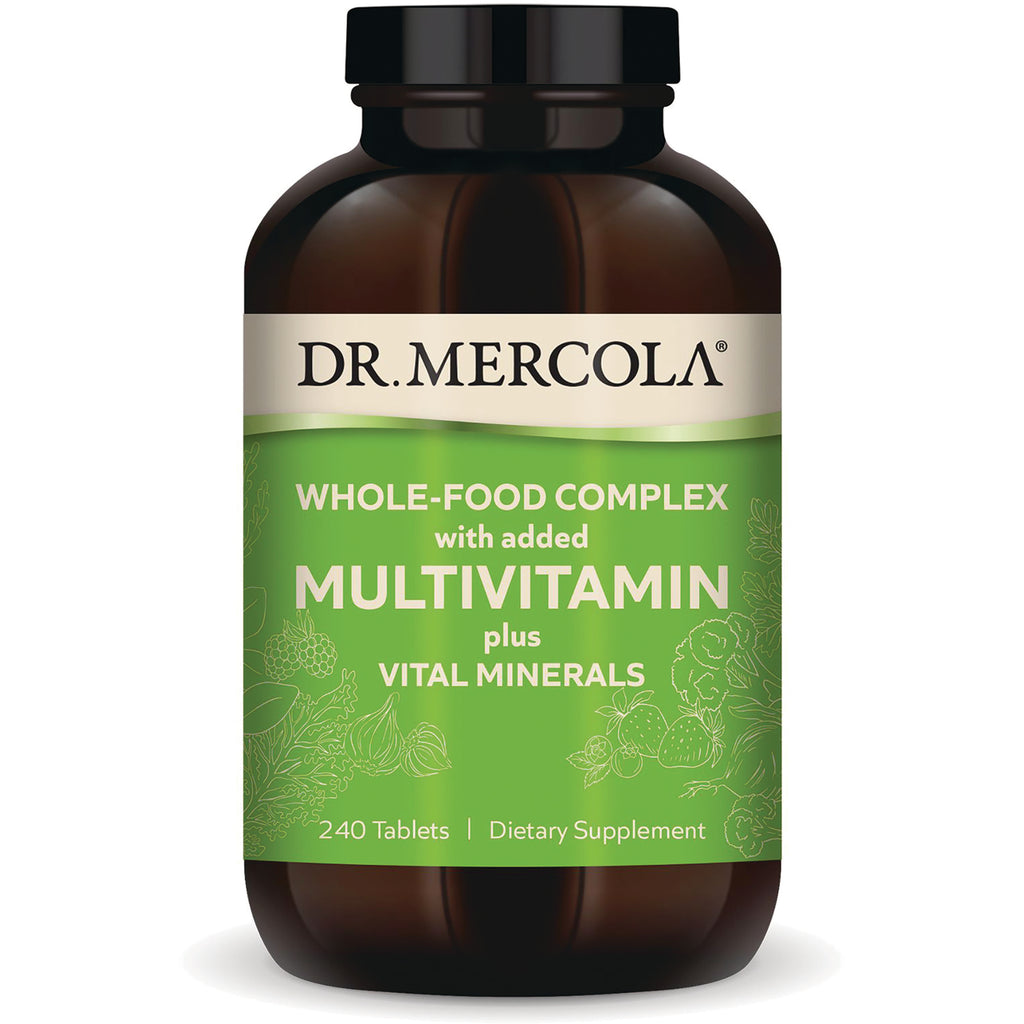 MRC086 | Dr. Mercola whole-food complex multivitamin with vital minerals bottle, 240 tablets dietary supplement - Thumbnail