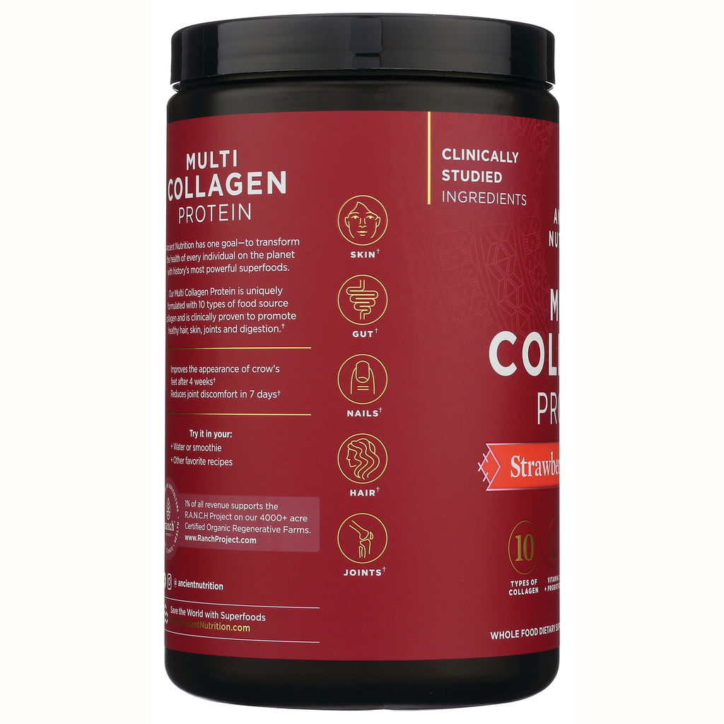 ATN102 | Multi Collagen Protein label with icons for skin, gut, nails, hair, joints and Clinically Studied Ingredients - Thumbnail