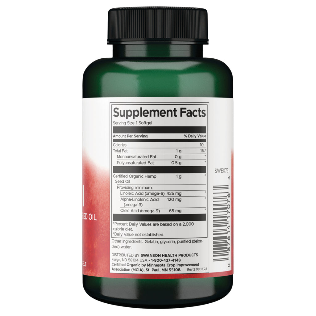 SWE076 | Back label with Supplement Facts panel, ingredients, and barcode - Thumbnail