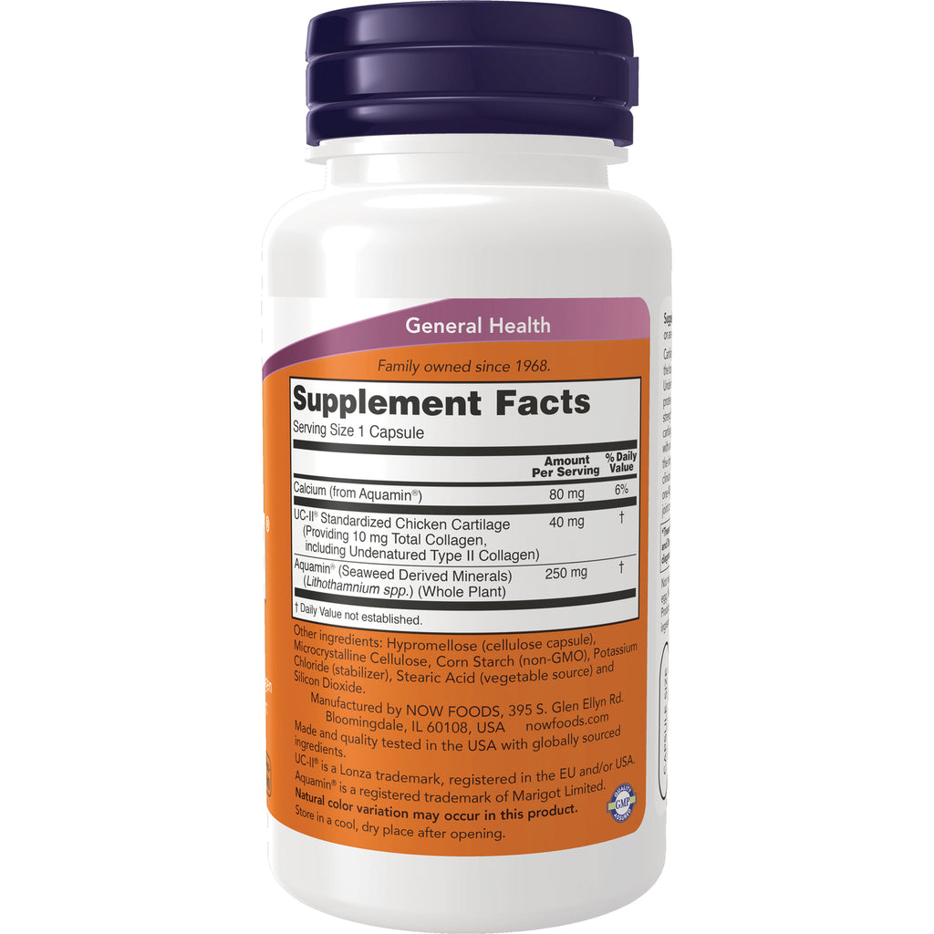 NWF1314 | Back of white supplement bottle showing Supplement Facts panel reading Serving Size 1 Capsule and manufacturer Now Foods - Thumbnail