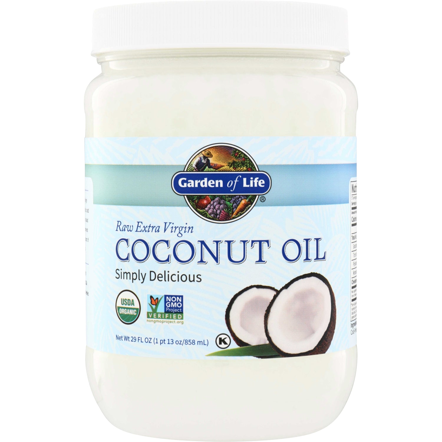 GLF233 | Garden of Life Raw Extra Virgin Coconut Oil, 29 fl oz