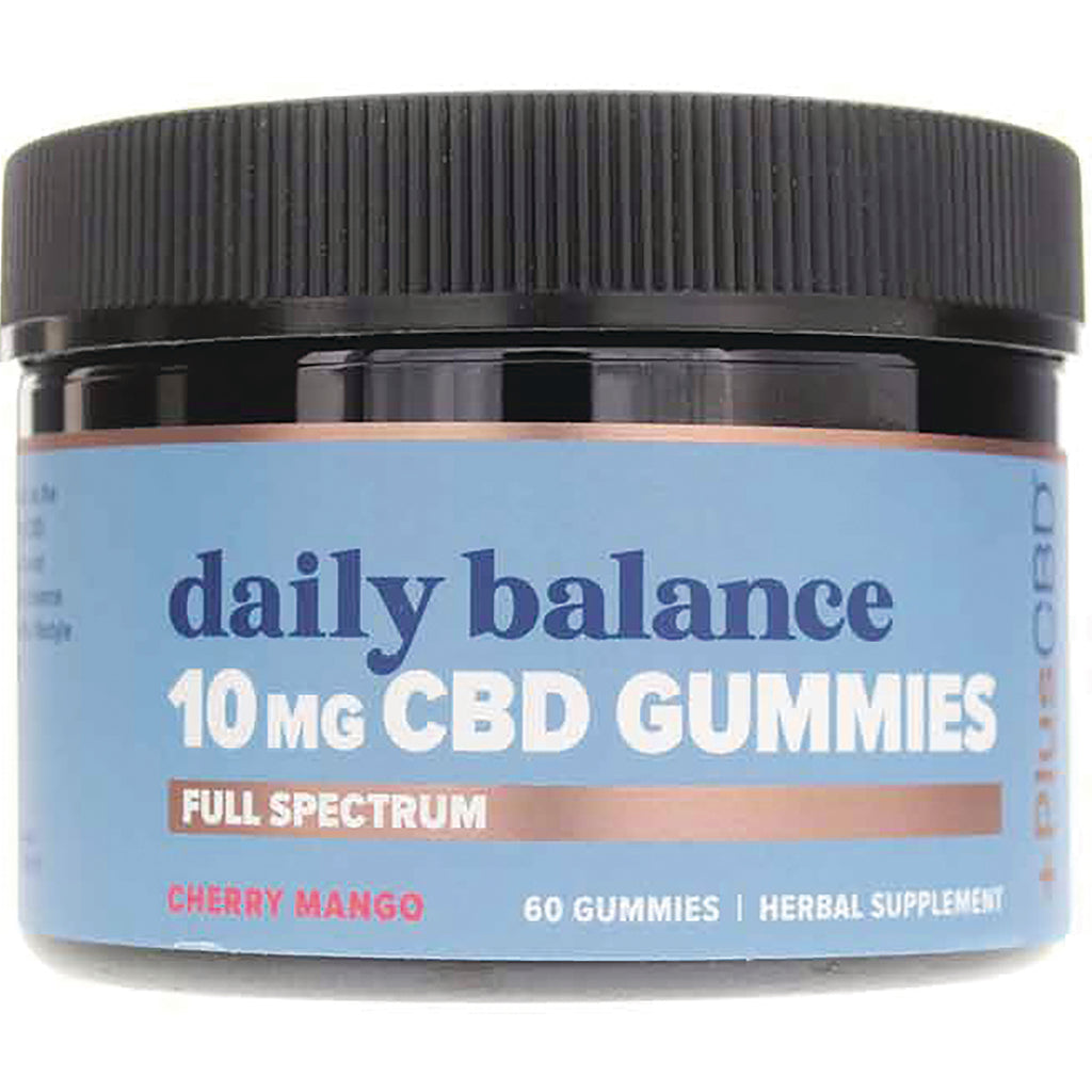 CV023 | Daily Balance 10 mg CBD gummies jar, full spectrum cherry mango, 60 gummies - Thumbnail