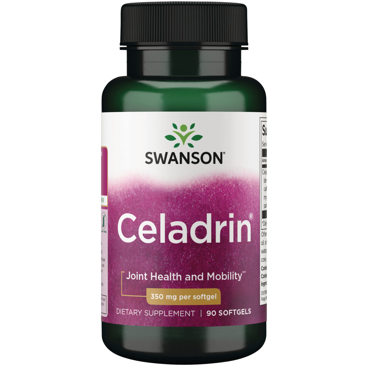 SWU1110 | Swanson Celadrin dietary supplement bottle, 350 mg per softgel, 90 softgels