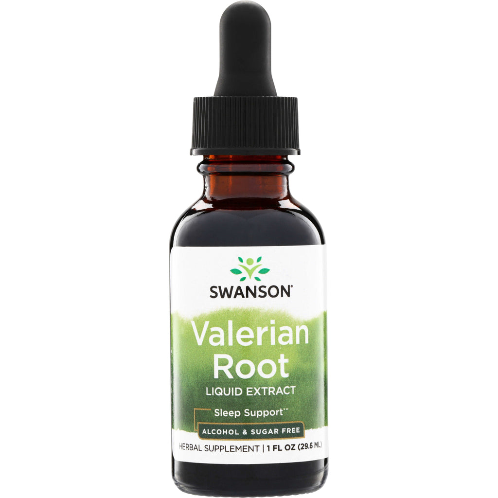 SW1255 | Swanson Valerian Root Liquid Extract, Sleep Support, Alcohol & Sugar Free, 1 fl oz dropper bottle - Thumbnail