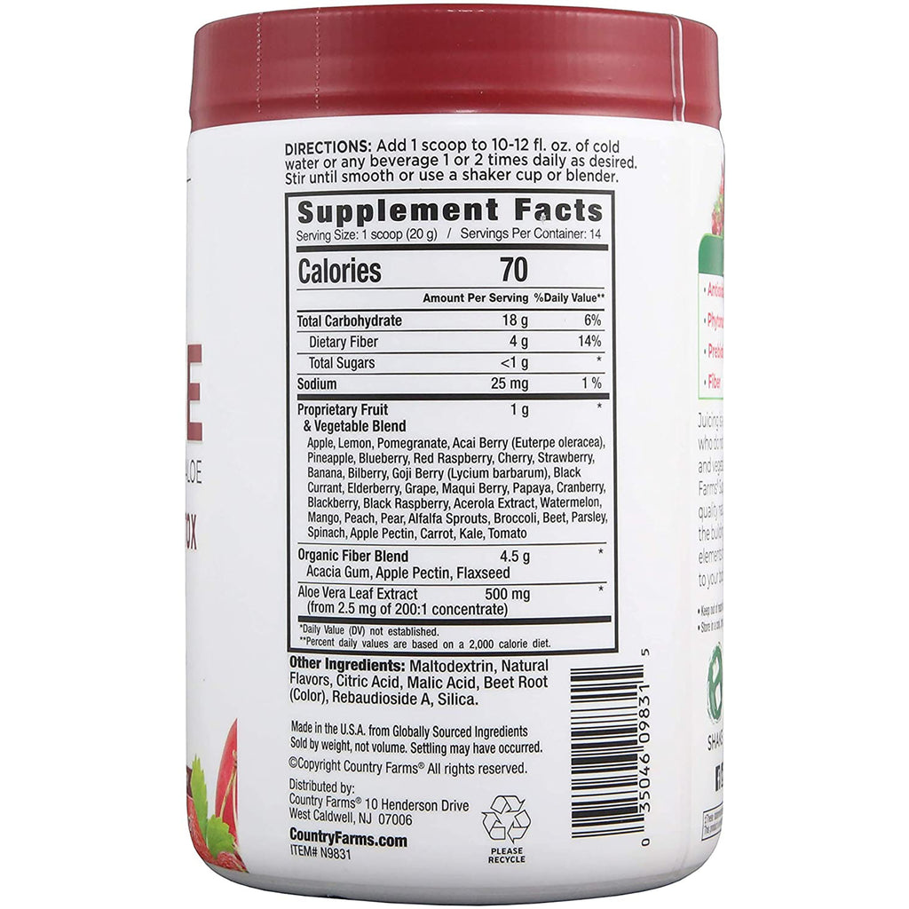 CFR006 | back label showing Supplement Facts panel, serving size, ingredient list and barcode - Thumbnail