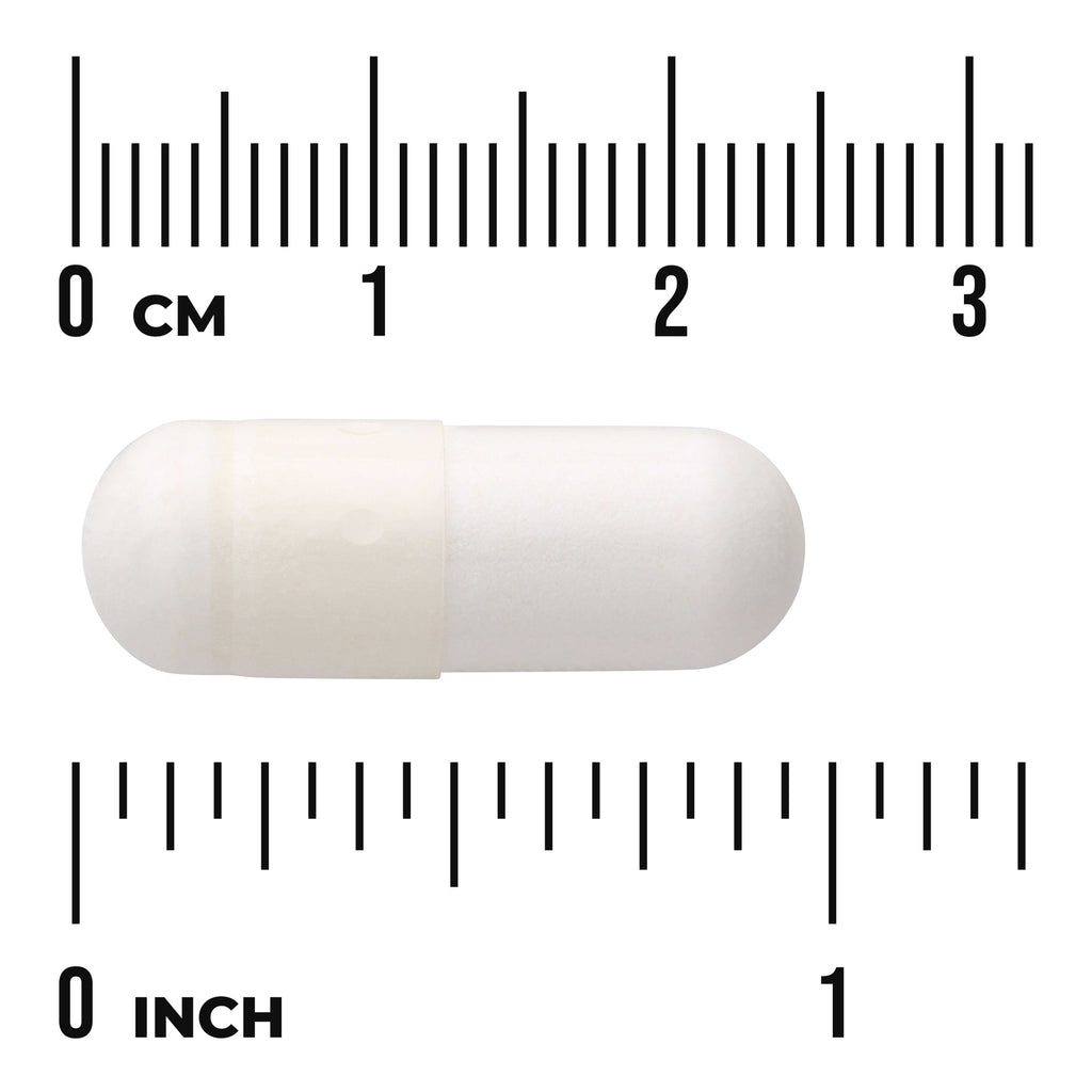 SWU1105 | White capsule with ruler in centimeters and inches - Thumbnail