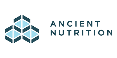 Ancient Nutrition logo with geometric design on a white background