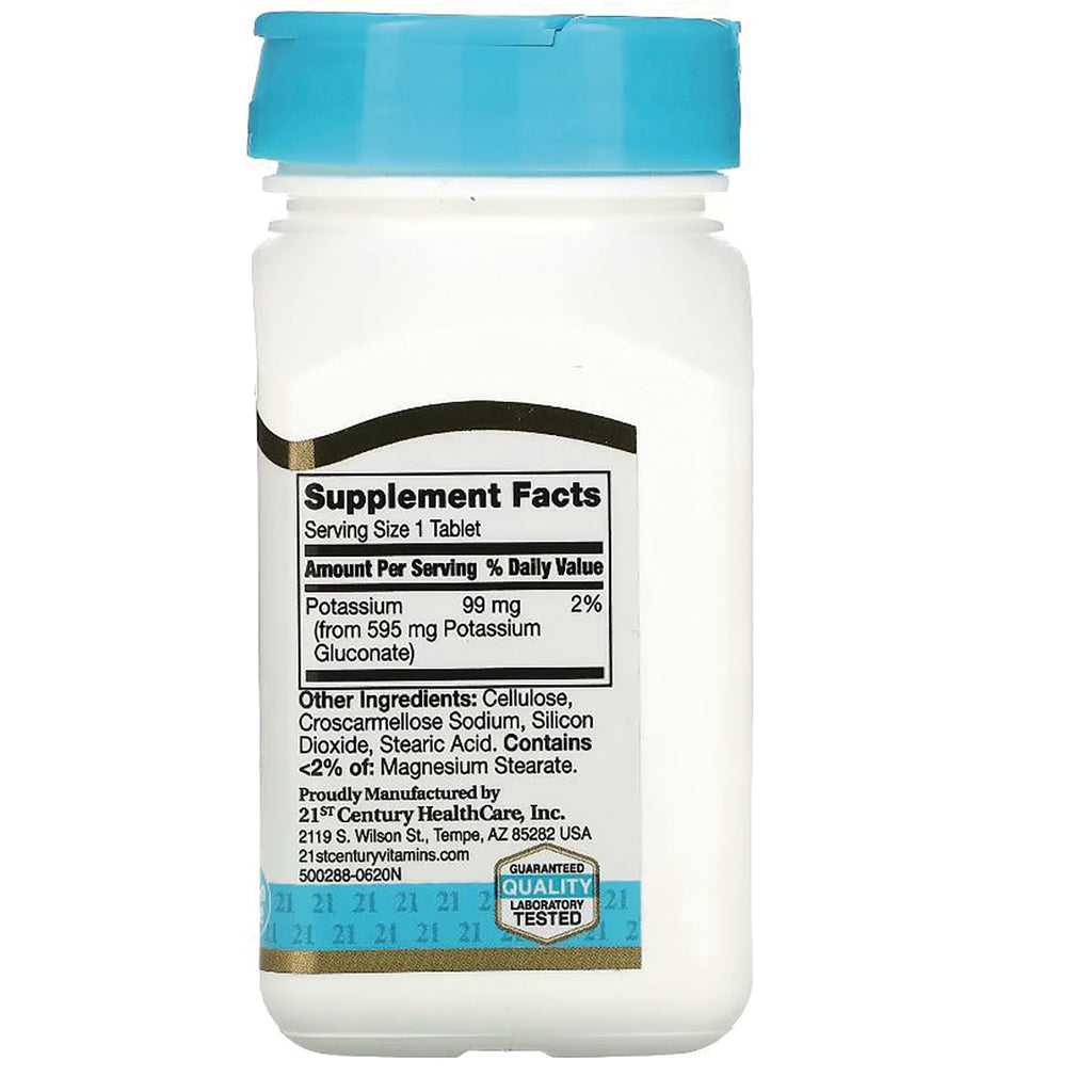 CNT134 | Back of white supplement bottle showing Supplement Facts panel with Potassium 99 mg and ingredient list - Thumbnail
