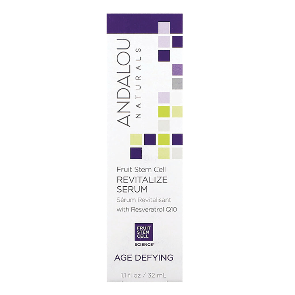 ADN006 | Andalou Naturals Fruit Stem Cell Revitalize Serum with Resveratrol Q10, Age Defying, 1.1 fl oz - Thumbnail