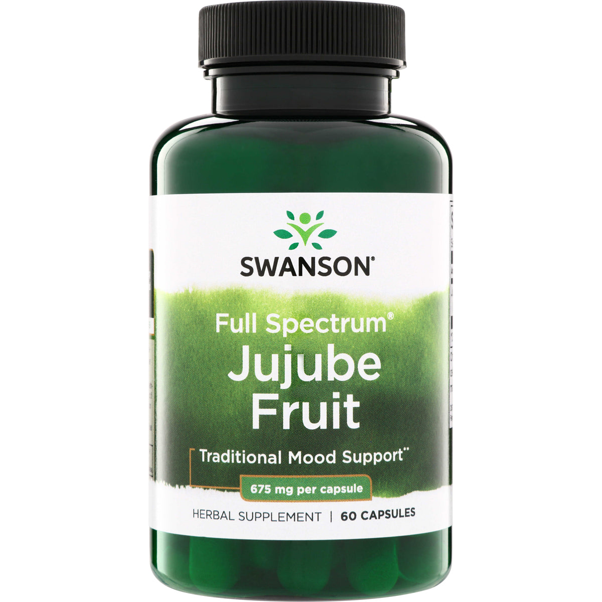 SW1166 | Swanson Full Spectrum Jujube Fruit herbal supplement, 675 mg per capsule, 60 capsules