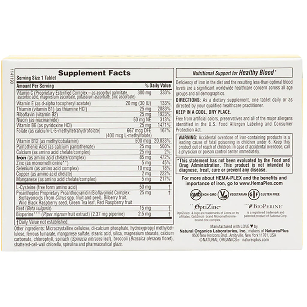 NTP070 | Supplement Facts panel and product information on back of white supplement box - Thumbnail