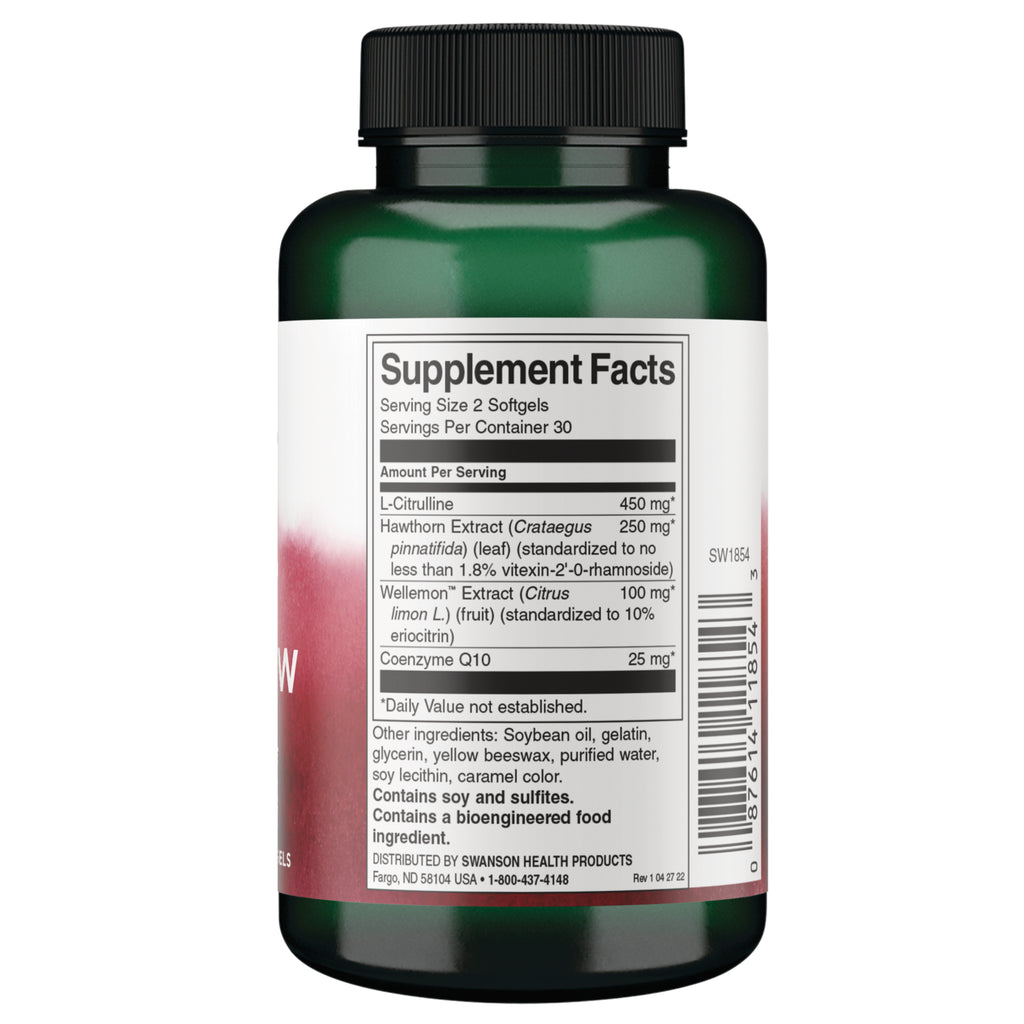 SW1854 | Back label with Supplement Facts panel and ingredients on supplement bottle - Thumbnail