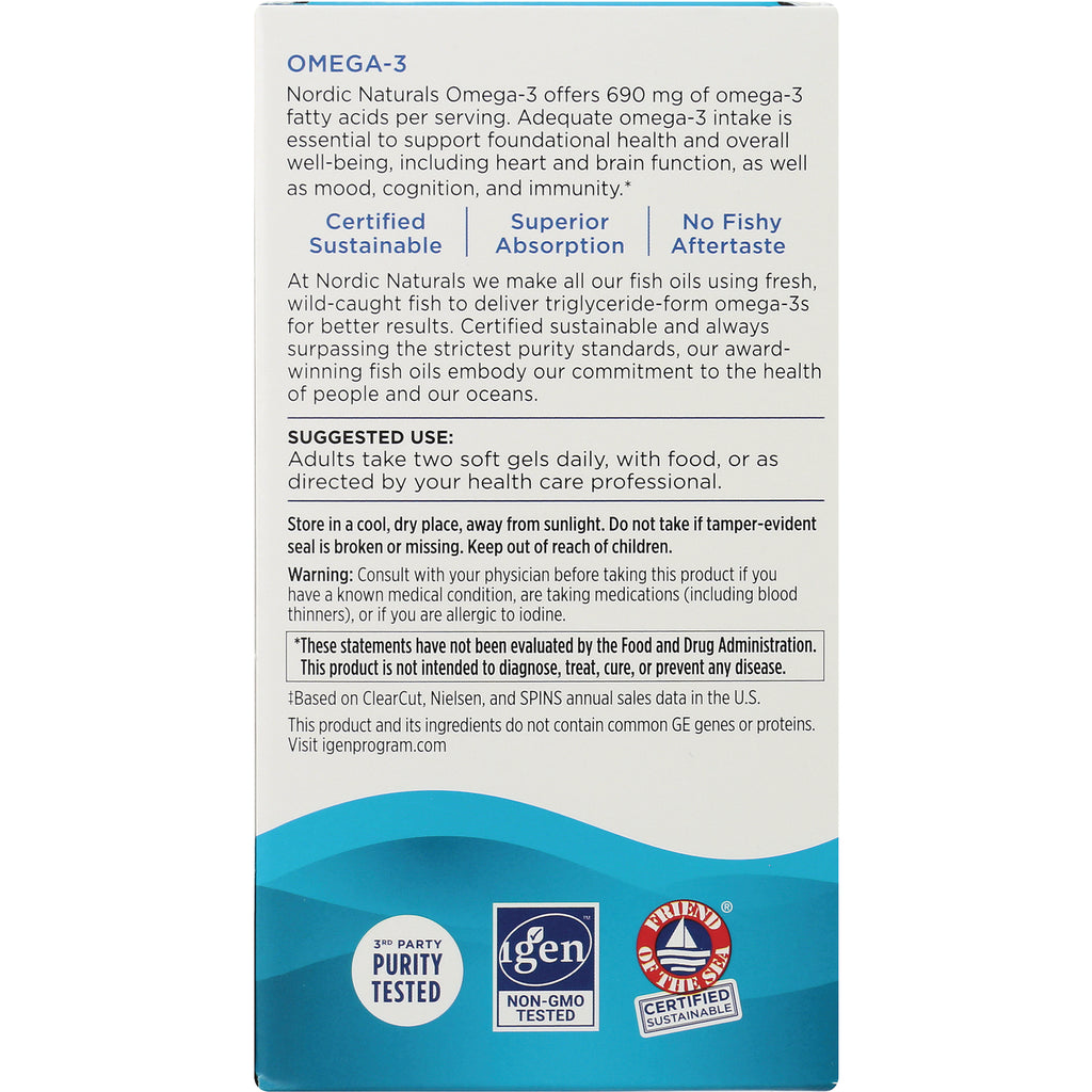 NRN027 | Back panel showing suggested use, warnings, supplement text and purity tested, non-GMO, certified sustainable badges - Thumbnail