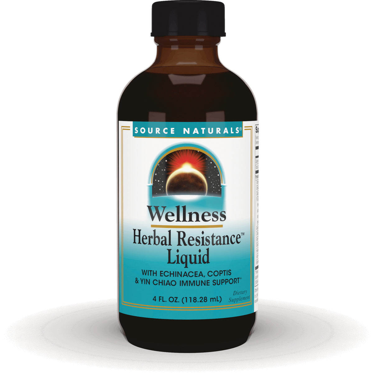 SN227 | Source Naturals Wellness Herbal Resistance Liquid, with Echinacea, Coptis & Yin Chiao, 4 fl oz