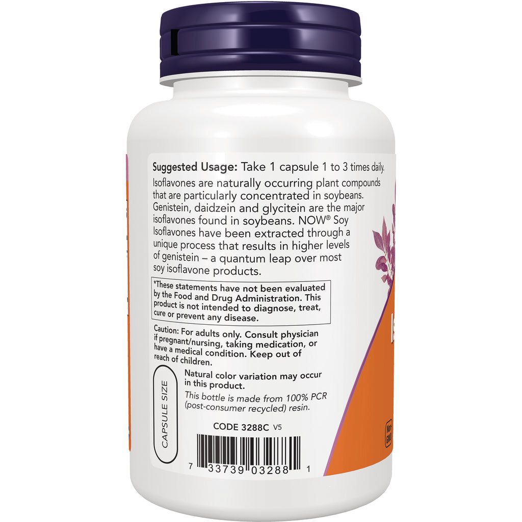 NWF573 | Back of white supplement bottle showing suggested usage text, caution box, barcode and purple cap - Thumbnail