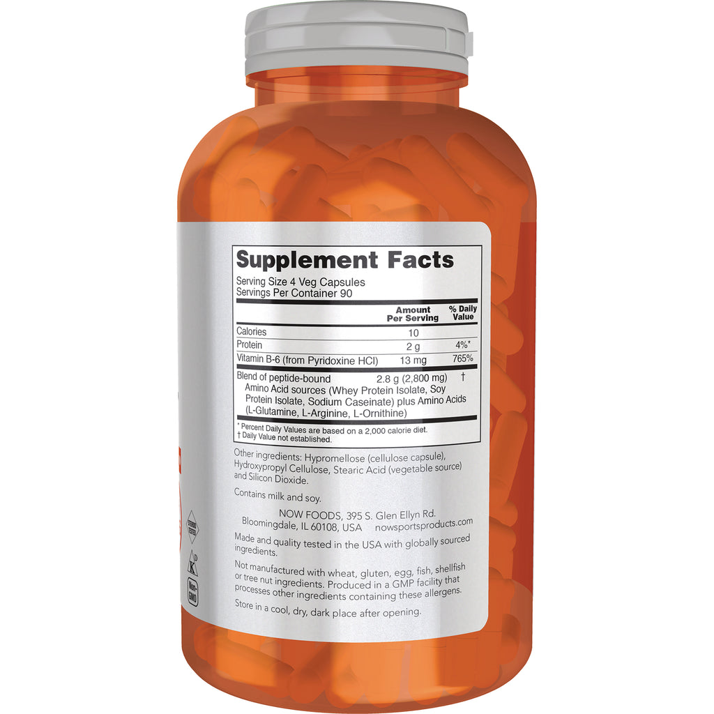 NWF168 | back of orange supplement bottle showing Supplement Facts panel, ingredient and usage text - Thumbnail