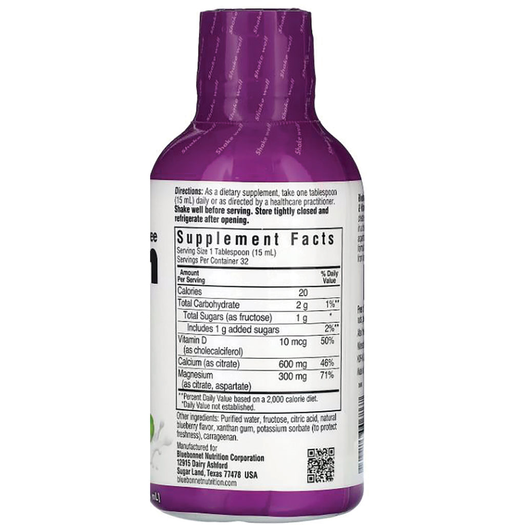 BLU089 | Back of purple supplement bottle showing Supplement Facts panel, directions, and ingredients - Thumbnail