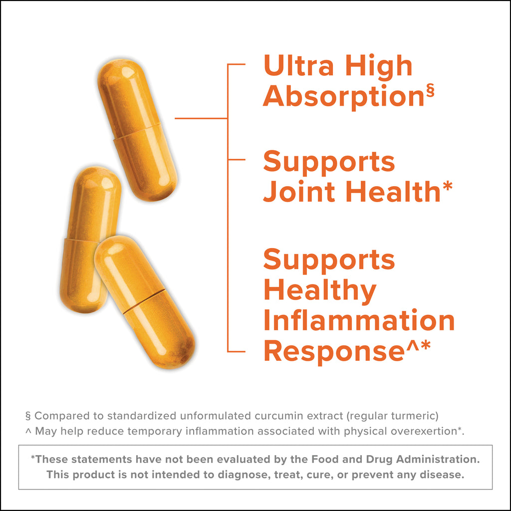 QNL011 | Three golden capsules with text highlighting ultra high absorption, joint health, and healthy inflammation response - Thumbnail