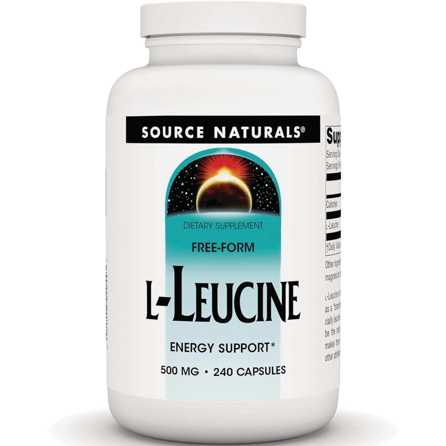 SN793 | Source Naturals L-Leucine 500 mg dietary supplement, 240 capsules