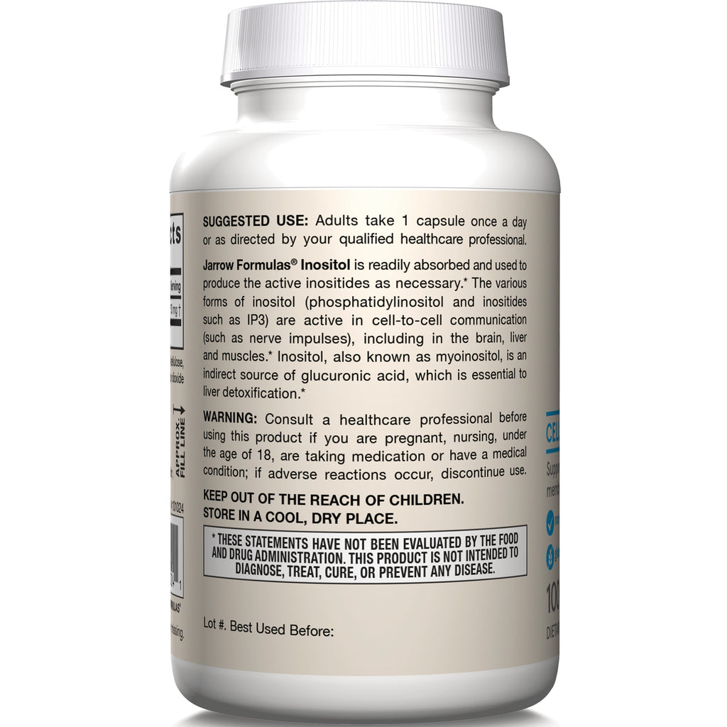 JR084 | Back label of white supplement bottle showing suggested use, warning, and storage instructions - Thumbnail