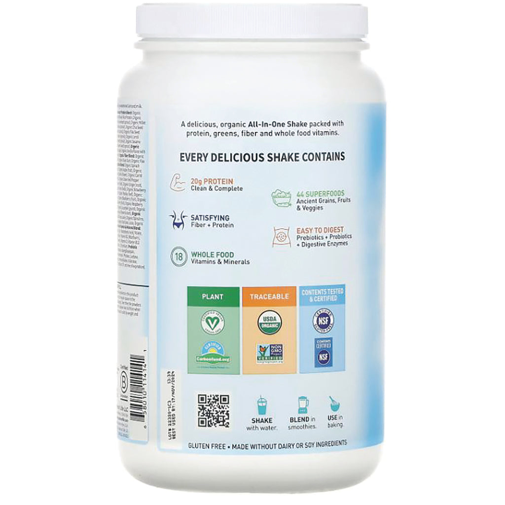 GLF061 | Back label of shake jar listing benefits, certifications, QR code, and usage icons - Thumbnail