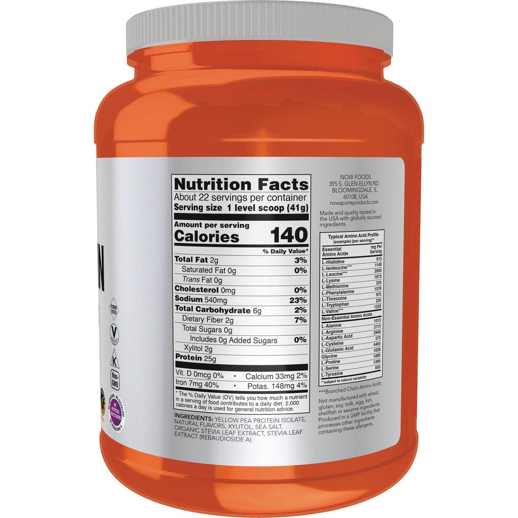 NWF1184 | back of orange supplement jar showing Nutrition Facts panel and ingredient list - Thumbnail
