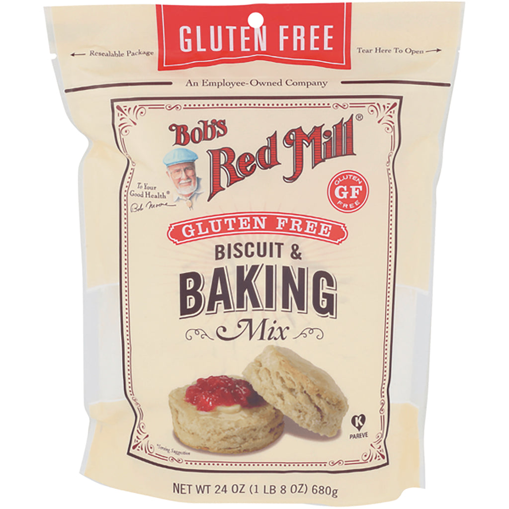 BOB448 | Bob's Red Mill gluten free biscuit & baking mix front packaging with biscuits - Thumbnail