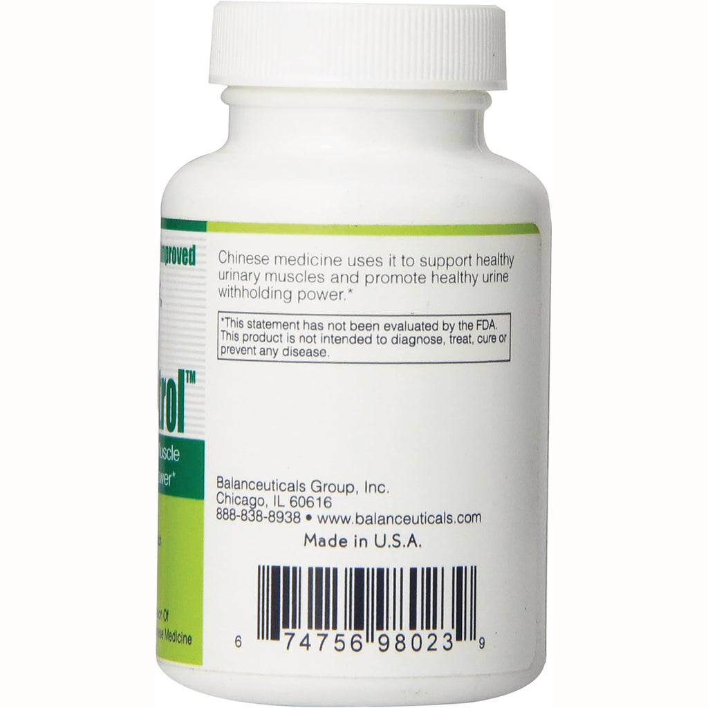 BAL001 | Back of white supplement bottle showing barcode, 'Made in U.S.A.' and FDA disclaimer text - Thumbnail