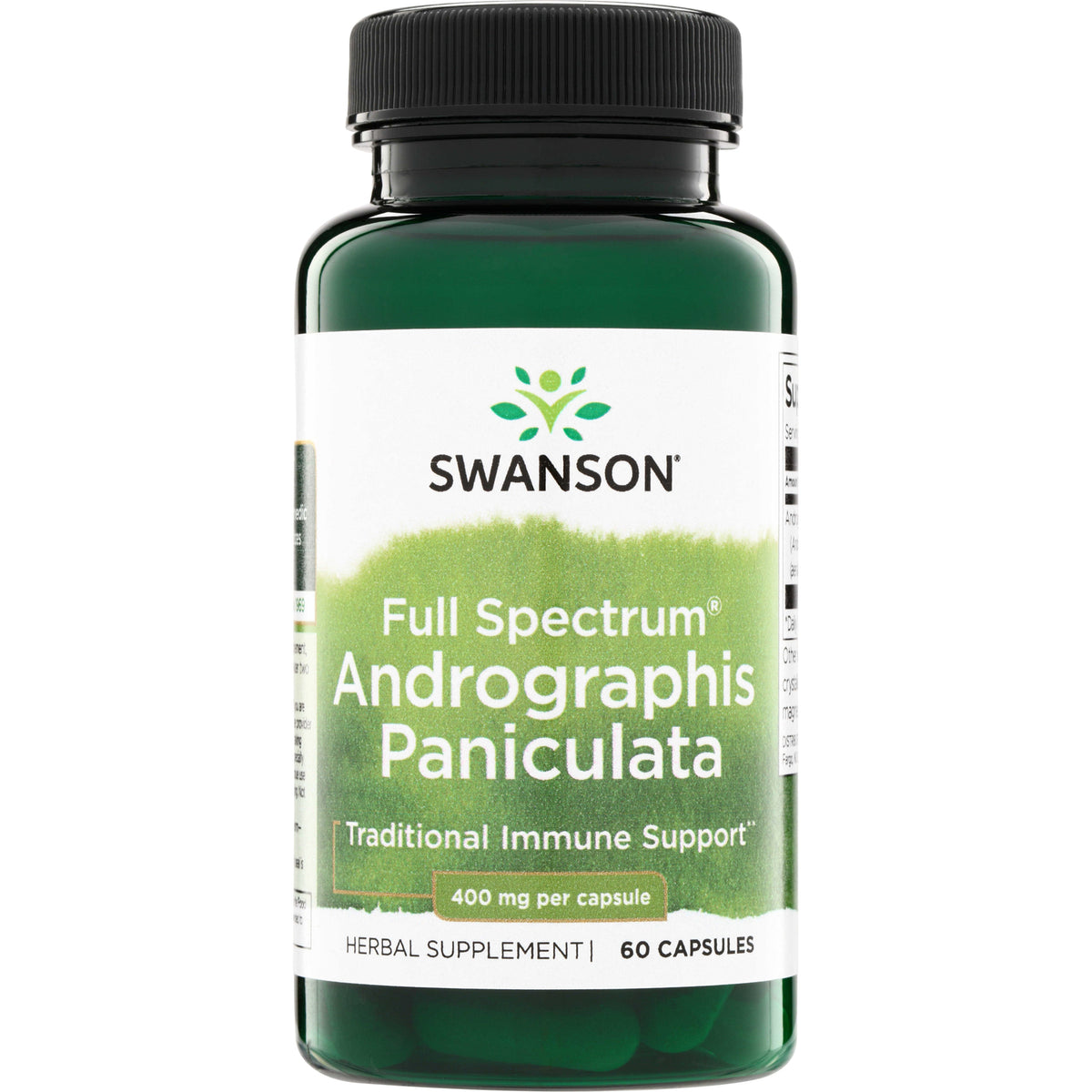 SW1426 | Swanson Full Spectrum Andrographis Paniculata, Traditional Immune Support, 400 mg per capsule, 60 capsules