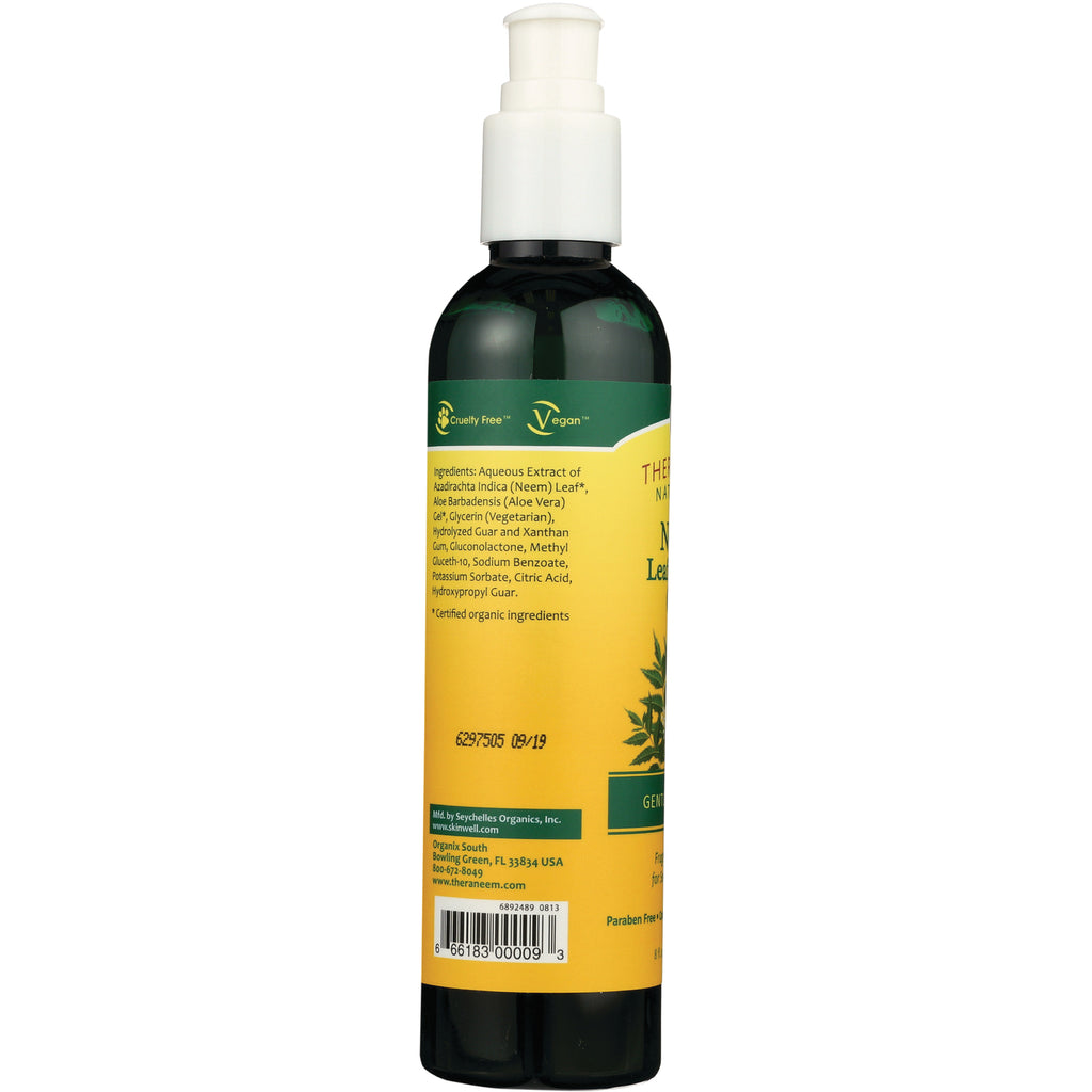 OGX013 | Back view of tall pump bottle with yellow label showing ingredients, barcode, and small text - Thumbnail