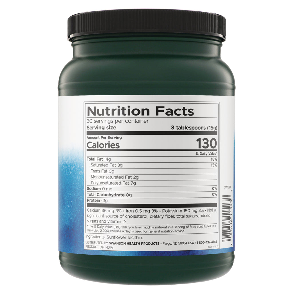 SW1523 | Back of label with ingredients and serving information - Thumbnail