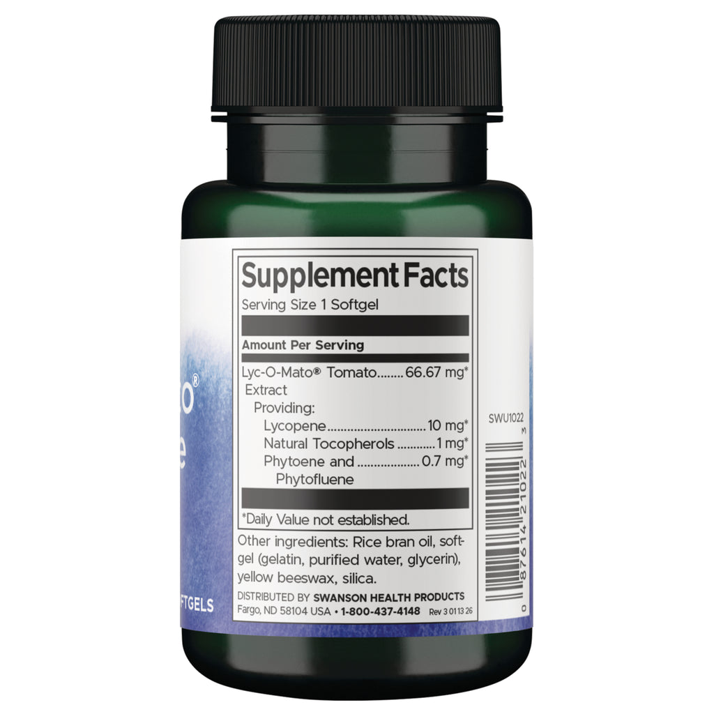SWU1022 | Back label with supplement facts and serving information - Thumbnail