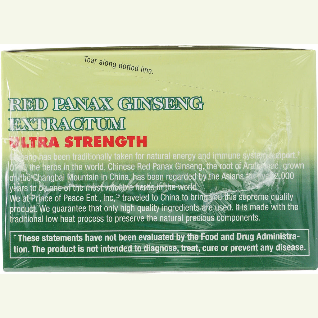 POP015 | product infographic showing box with RED PANAX GINSENG EXTRACTUM ULTRA STRENGTH and supplement disclaimer - Thumbnail