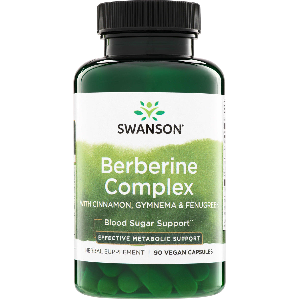 SW1629 | Swanson Berberine Complex, with Cinnamon, Gymnema & Fenugreek; Blood Sugar Support; 90 vegan capsules