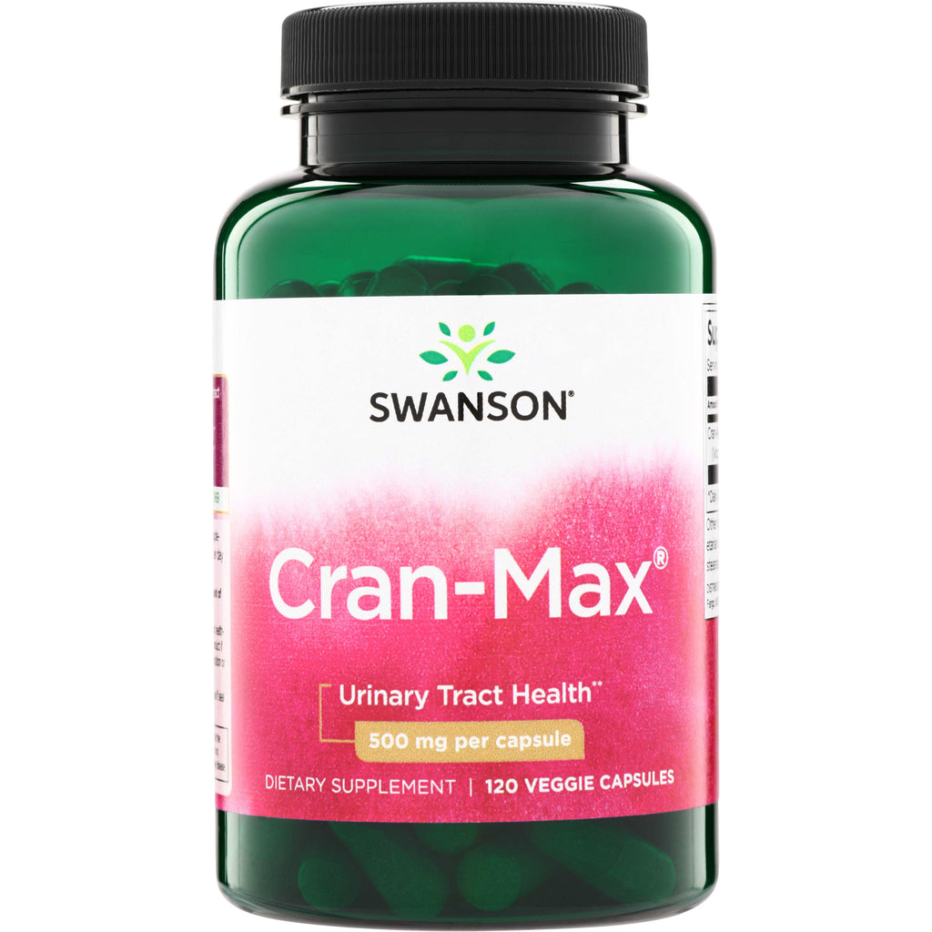 SWU522 | Swanson Cran-Max urinary tract health supplement, 500 mg per capsule, 120 veggie capsules - Thumbnail
