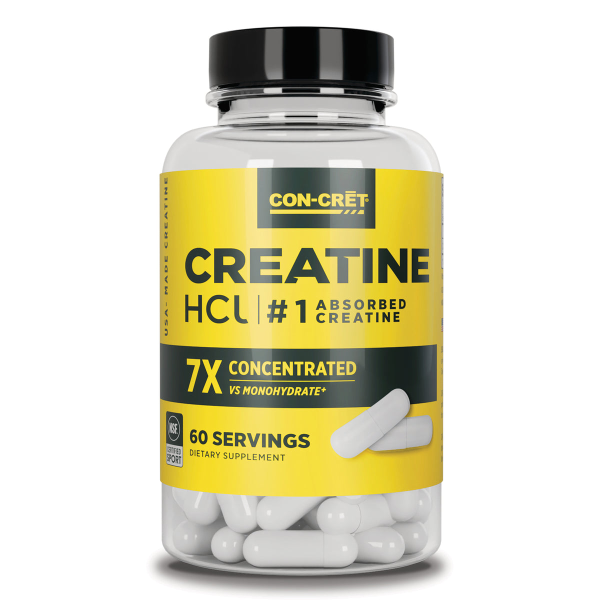 CNC006 | Con-Cret Creatine HCL, 60 Servings, Capsules