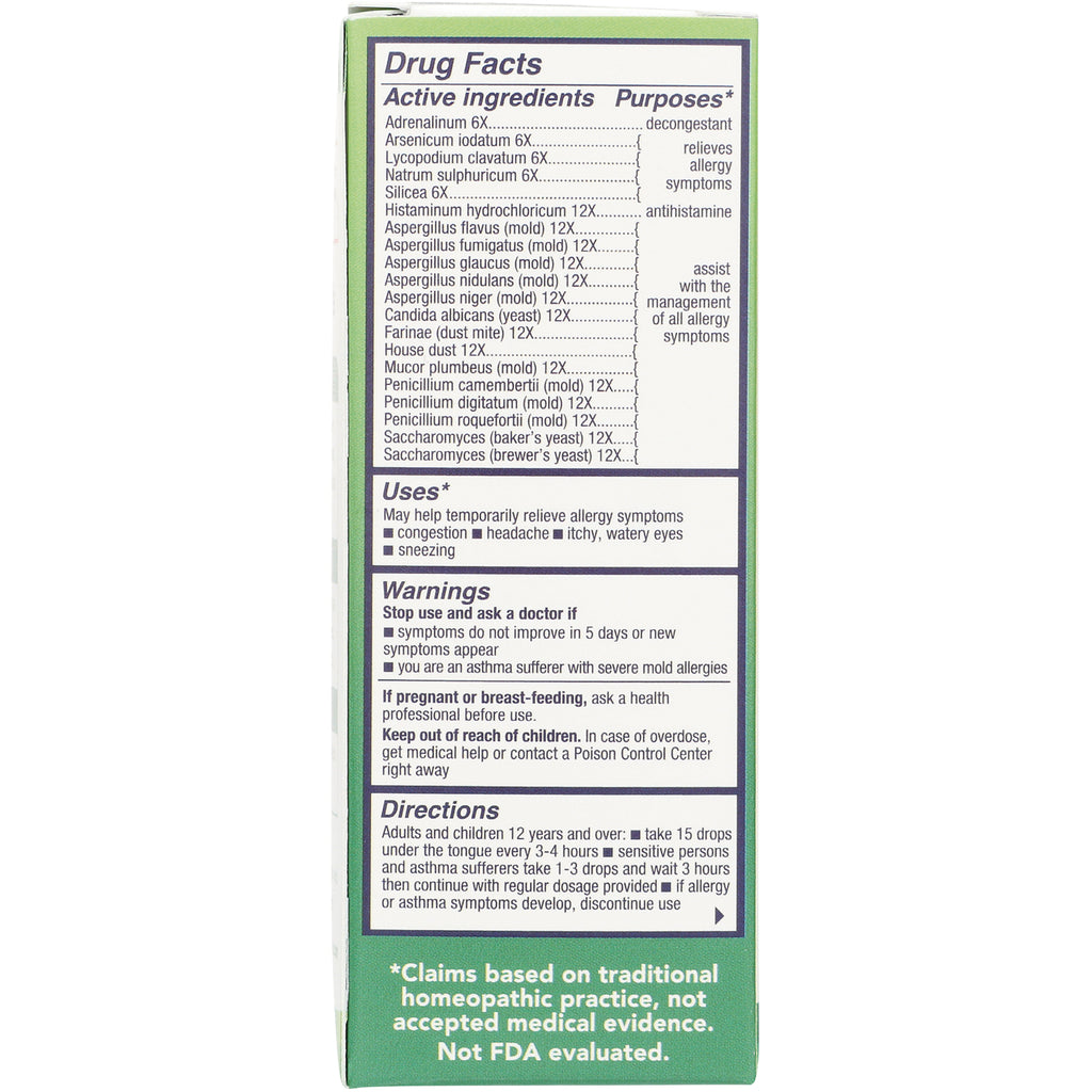 NTB040 | Back panel showing Drug Facts with active ingredients, uses, warnings, and directions - Thumbnail